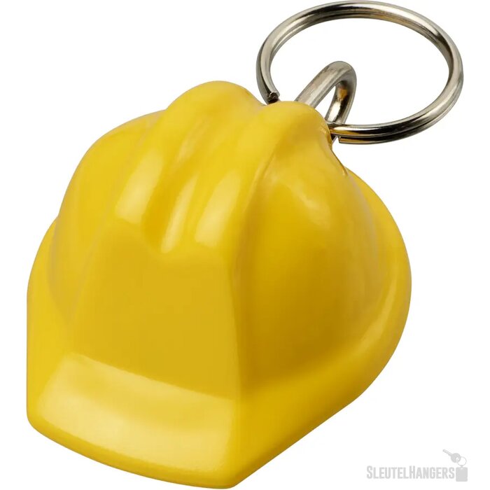 Kolt gerecyclede sleutelhanger in de vorm van een harde hoed Geel