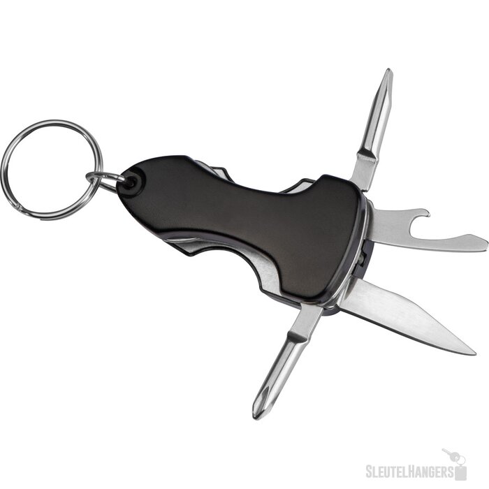 multitool sleutelhanger metaal zwart