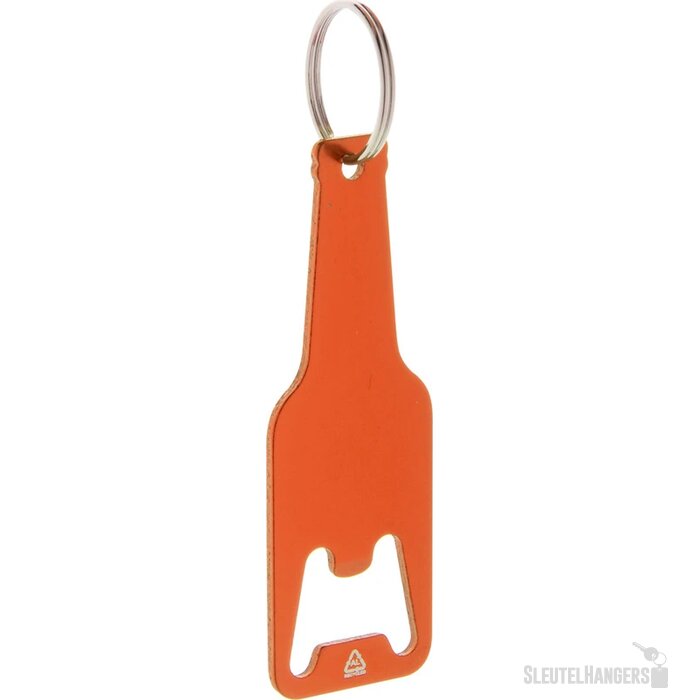 Flesvormige Flesopener Met Sleutelring Oranje