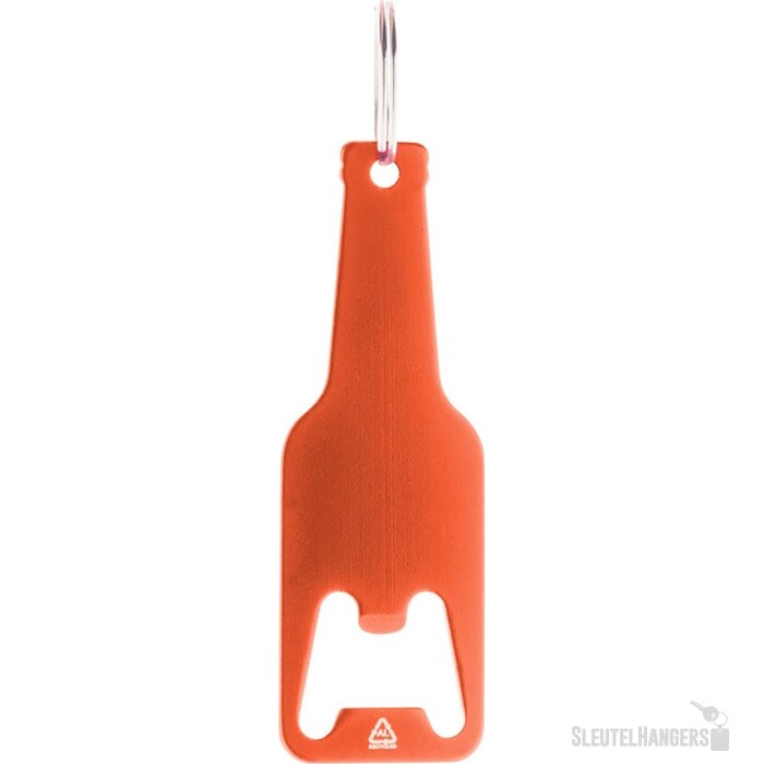 Flesvormige Flesopener Met Sleutelring Oranje