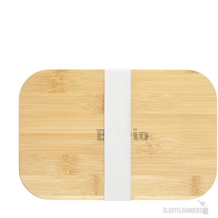 Royale Lunchbox Met Bamboe Deksel Wit