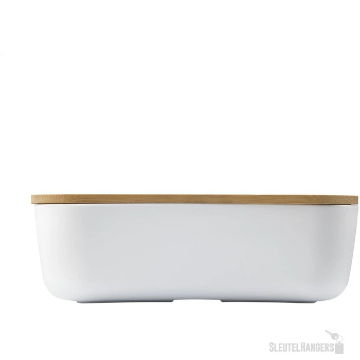 Royale Lunchbox Met Bamboe Deksel Wit
