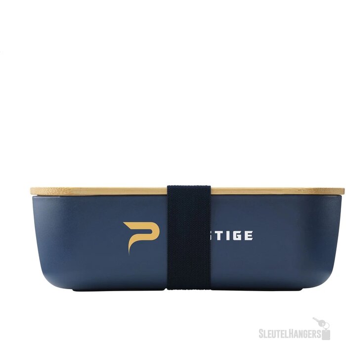Royale Lunchbox Met Bamboe Deksel Blauw