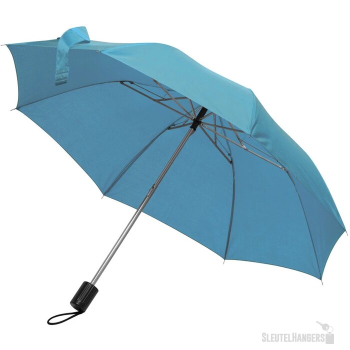 Opvouwbare paraplu met hoes Lichtblauw