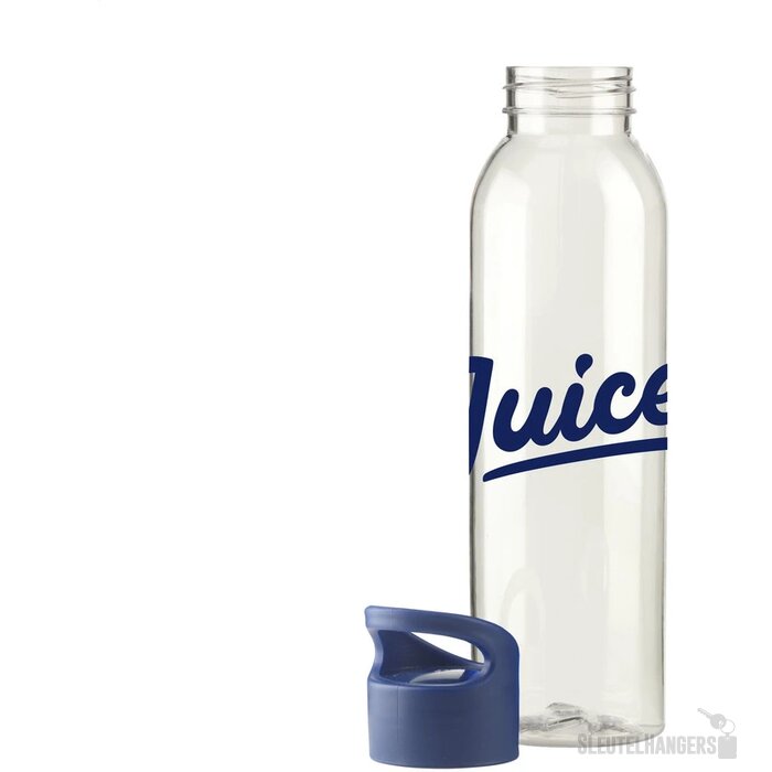 Kunststof Waterfles Met Schroefdop (650 Ml) Transparant/Blauw