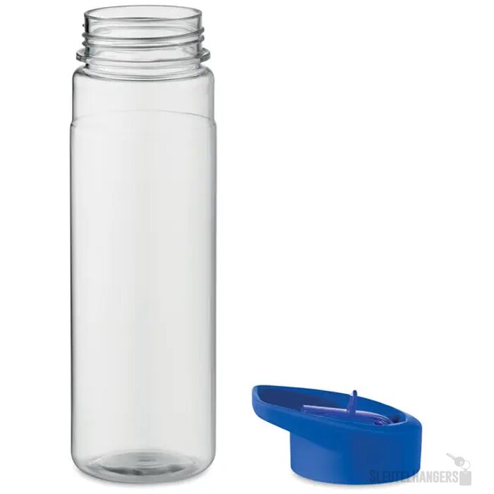 RPET waterfles met rietje (650 ml) Kobaltblauw 650 ml