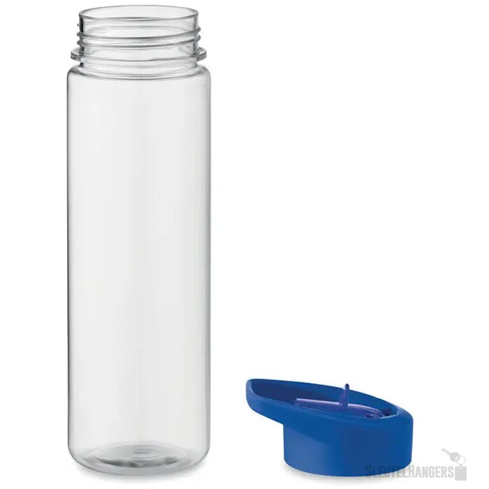 RPET waterfles met rietje (650 ml) Kobaltblauw 650 ml