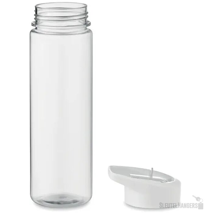 RPET waterfles met rietje (650 ml) Wit 650 ml