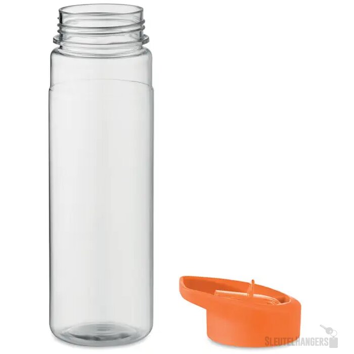 RPET waterfles met rietje (650 ml) Oranje 650 ml