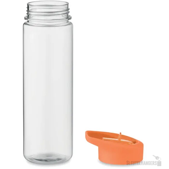 RPET waterfles met rietje (650 ml) Oranje 650 ml