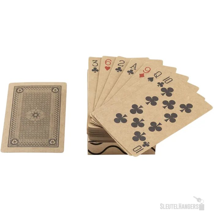 Speelkaarten Van Gerecycled Kraftpapier Zwart/Bruin