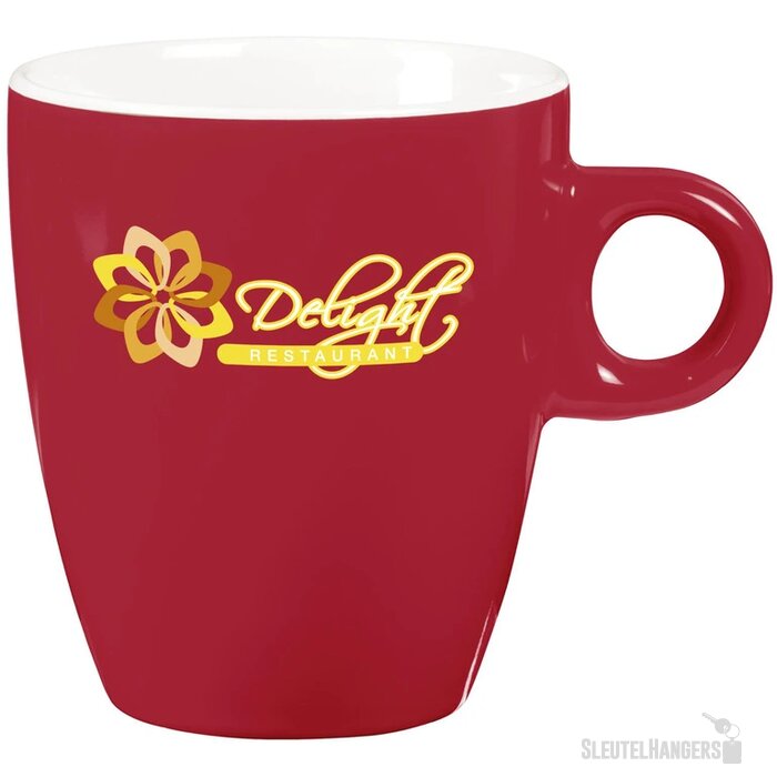 Koffiekopje Wit/Rood