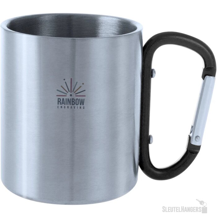 Metalen Mok Met Karabijnhaak Zwart