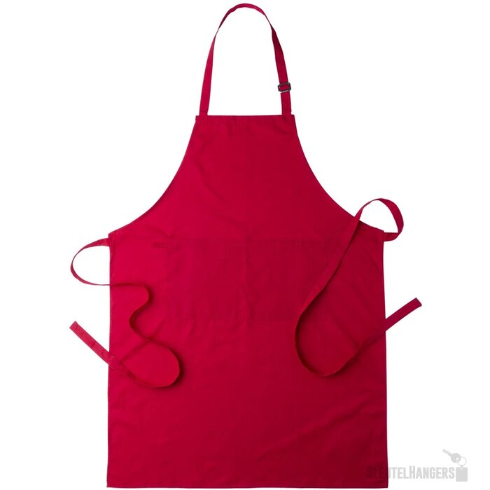 Schort met voorvakken Rood