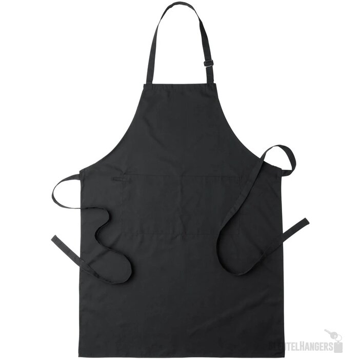 Schort met voorvakken Zwart