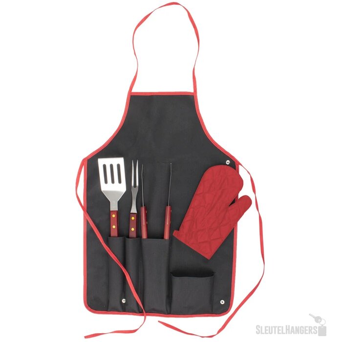 Barbecue schorten met accessoires Zwart