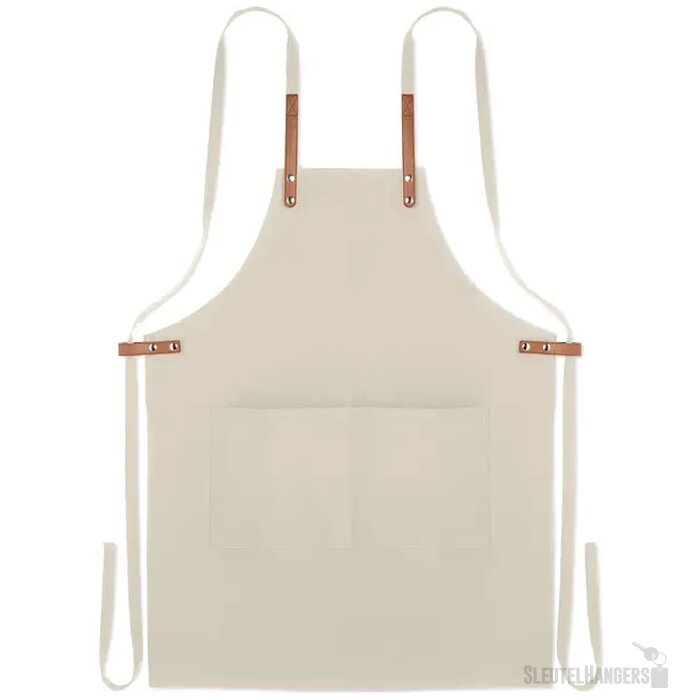 Luxe schort van organische katoen Beige