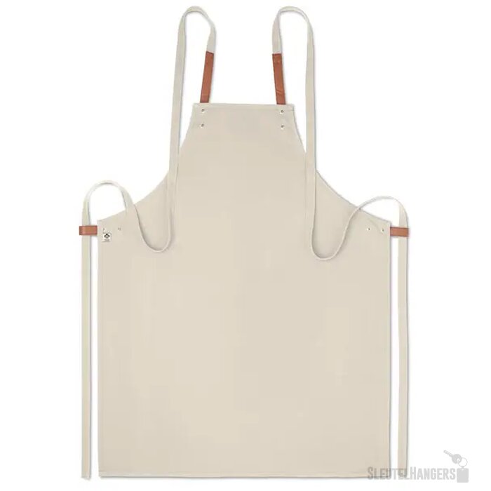 Luxe schort van organische katoen Beige