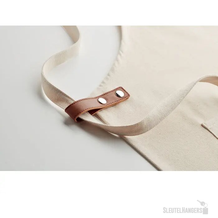 Luxe schort van organische katoen Beige