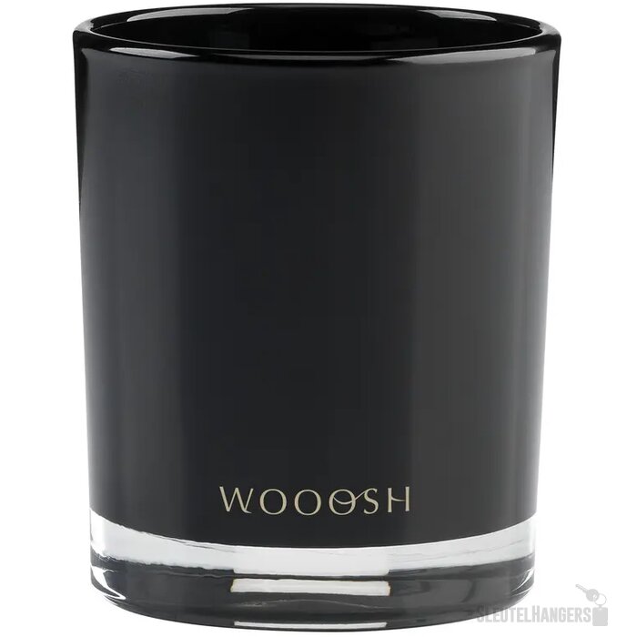 Geurkaars In Glas Met Bamboe Deksel Zwart