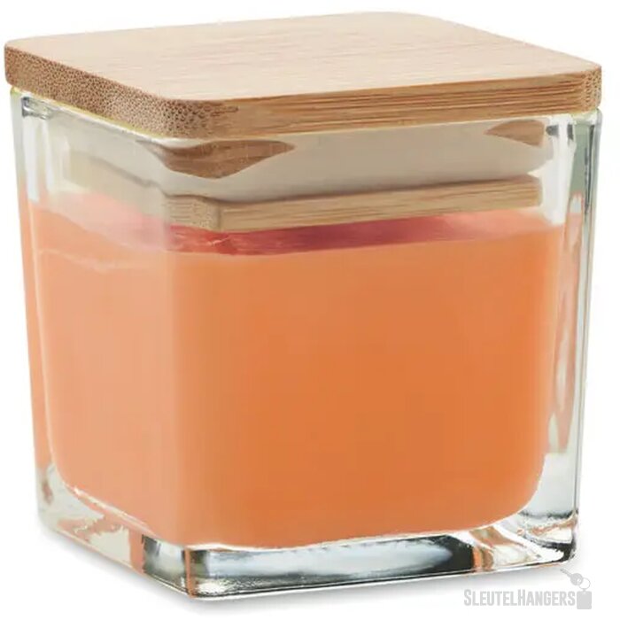 Vierkante geurkaars Oranje