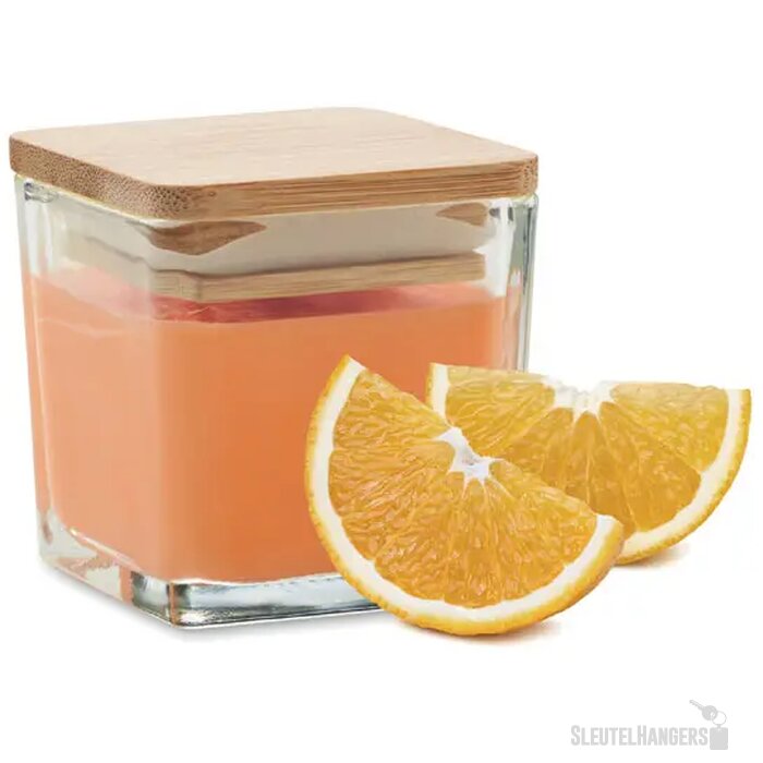 Vierkante geurkaars Oranje