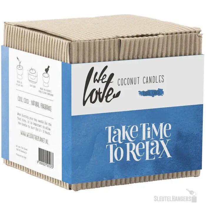 We Love The Planet Coconut Candle Kaars Bruin