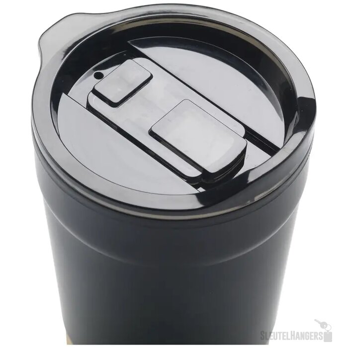 Gerecycled Rvs Koffie To Go Beker (350 Ml) Zwart