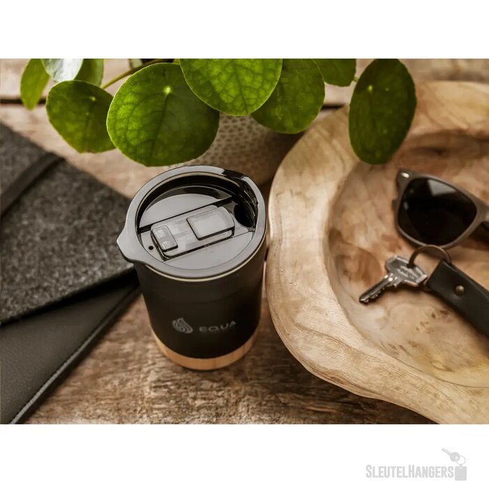 Gerecycled Rvs Koffie To Go Beker (350 Ml) Zwart