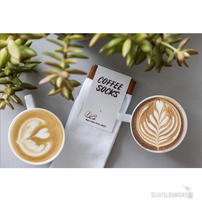 Sokken Van Koffiedik Wit