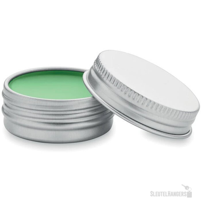 Vegan lippenbalsem in blikje Groen