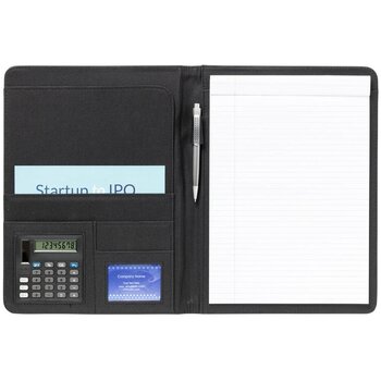 Schrijfmap Met Calculator (A4) Zwart Schrijfmap Met Calculator (A4) Zwart