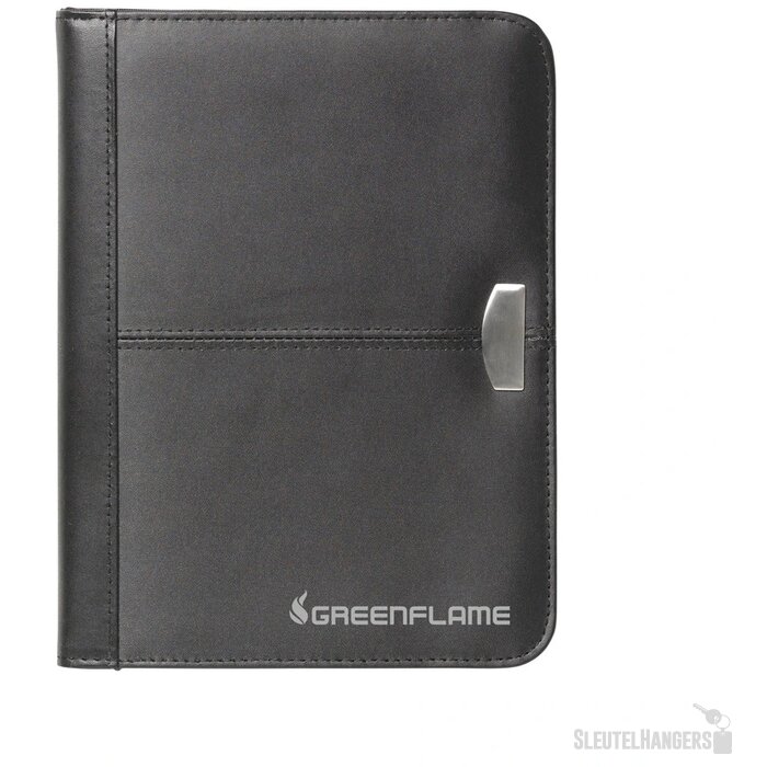 Leren Schrijfmap Met Rits (A5) Zwart