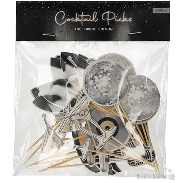 Feestelijke cocktailprikkers Zwart