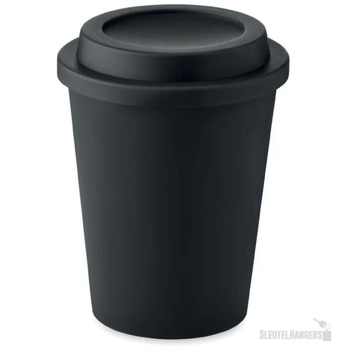 Dubbelwandige thermosbeker (300 ml) Zwart