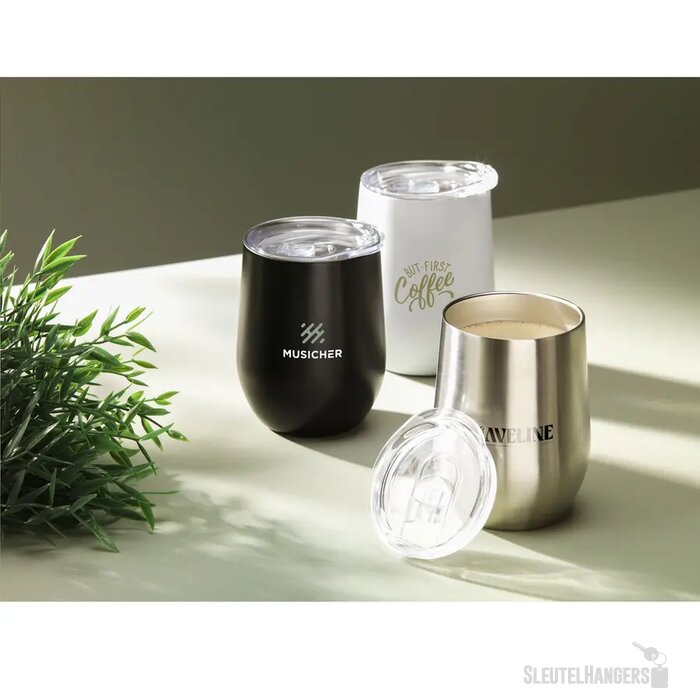 Gerecyclede Rvs Thermosbeker (350 Ml) Zwart