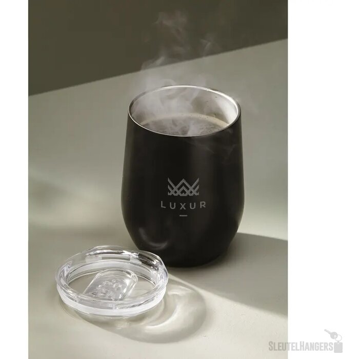 Gerecyclede Rvs Thermosbeker (350 Ml) Zwart