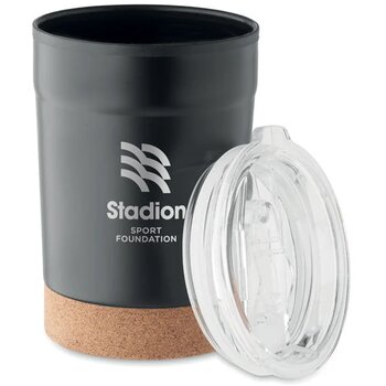 Dubbelwandige travel mug (300 ml) Zwart Dubbelwandige travel mug (300 ml) Zwart