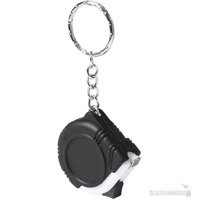 Mini Rolmaat Met Sleutelhanger Zwart
