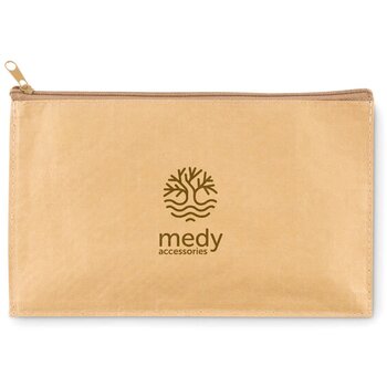 Platte etui van woven papier Beige Platte etui van woven papier Beige