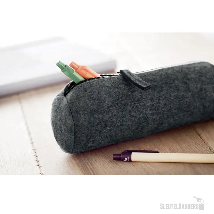 Vilten etui Grijs