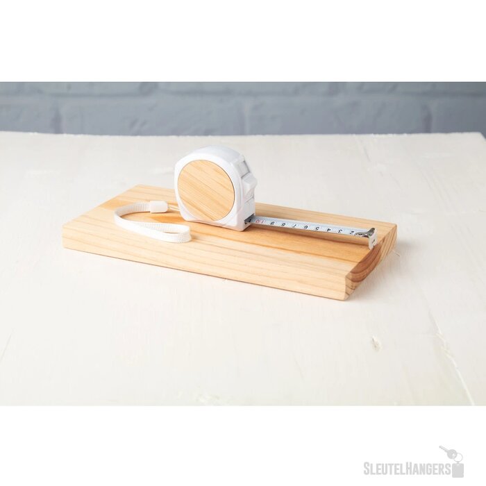 5M Rolmaat Met Bamboe Afwerking Wit