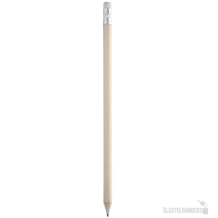 Geslepen Potlood Met Witte Gum Beige