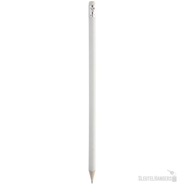Geslepen Potlood Met Witte Gum Wit