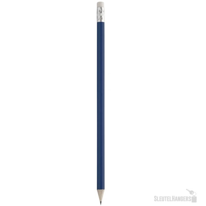 Geslepen Potlood Met Witte Gum Blauw