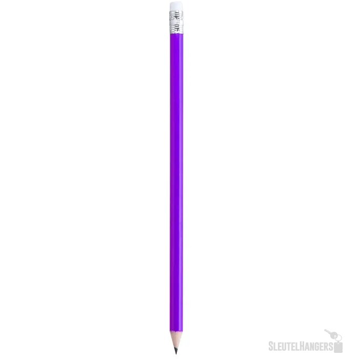 Geslepen Potlood Met Witte Gum Paars