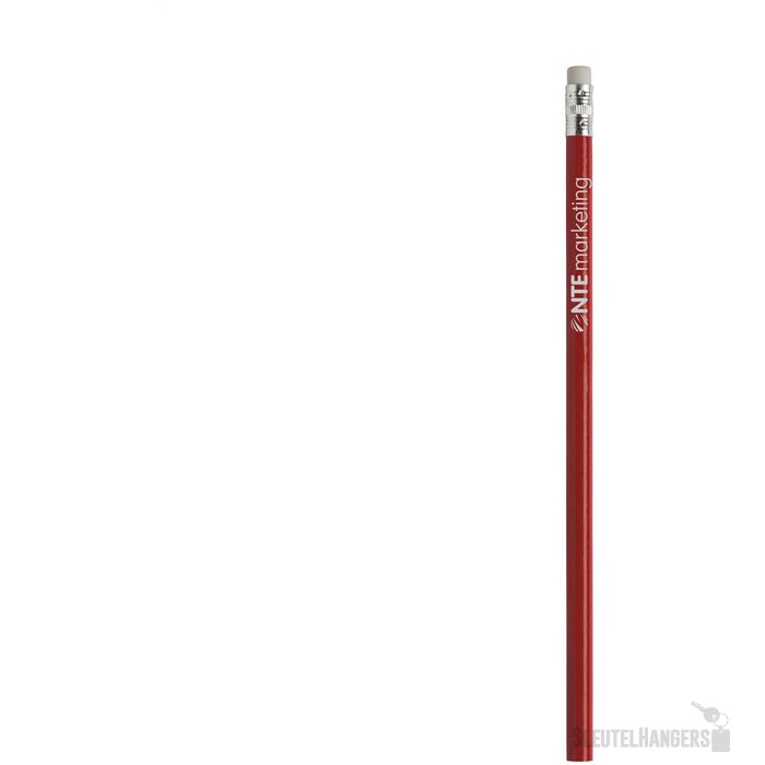 Ongeslepen Potlood Met Gum Rood