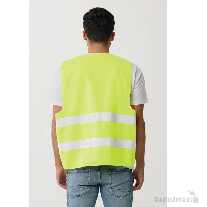 GRS gerecycled PET reflecterend veiligheidsvest geel