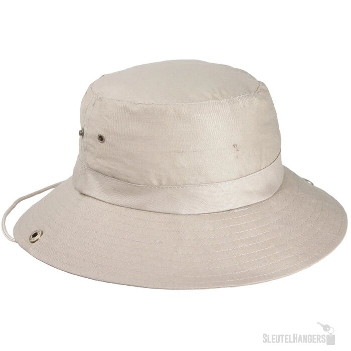 Safari Vissershoedje Met Touwtje Beige