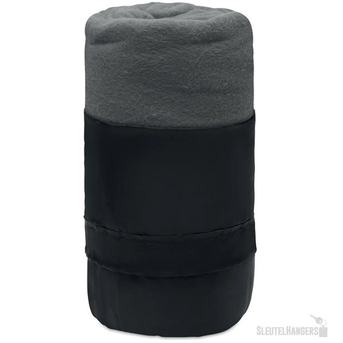 RPET fleece deken in hoes Grijs